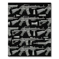 Tactical Military Gray Firearm Grid Rug
