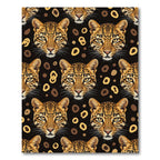 Bold Leopard Face Abstract Spots Rug