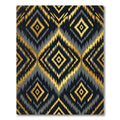 Luxurious Gold and Charcoal Geometric Diamond Rug