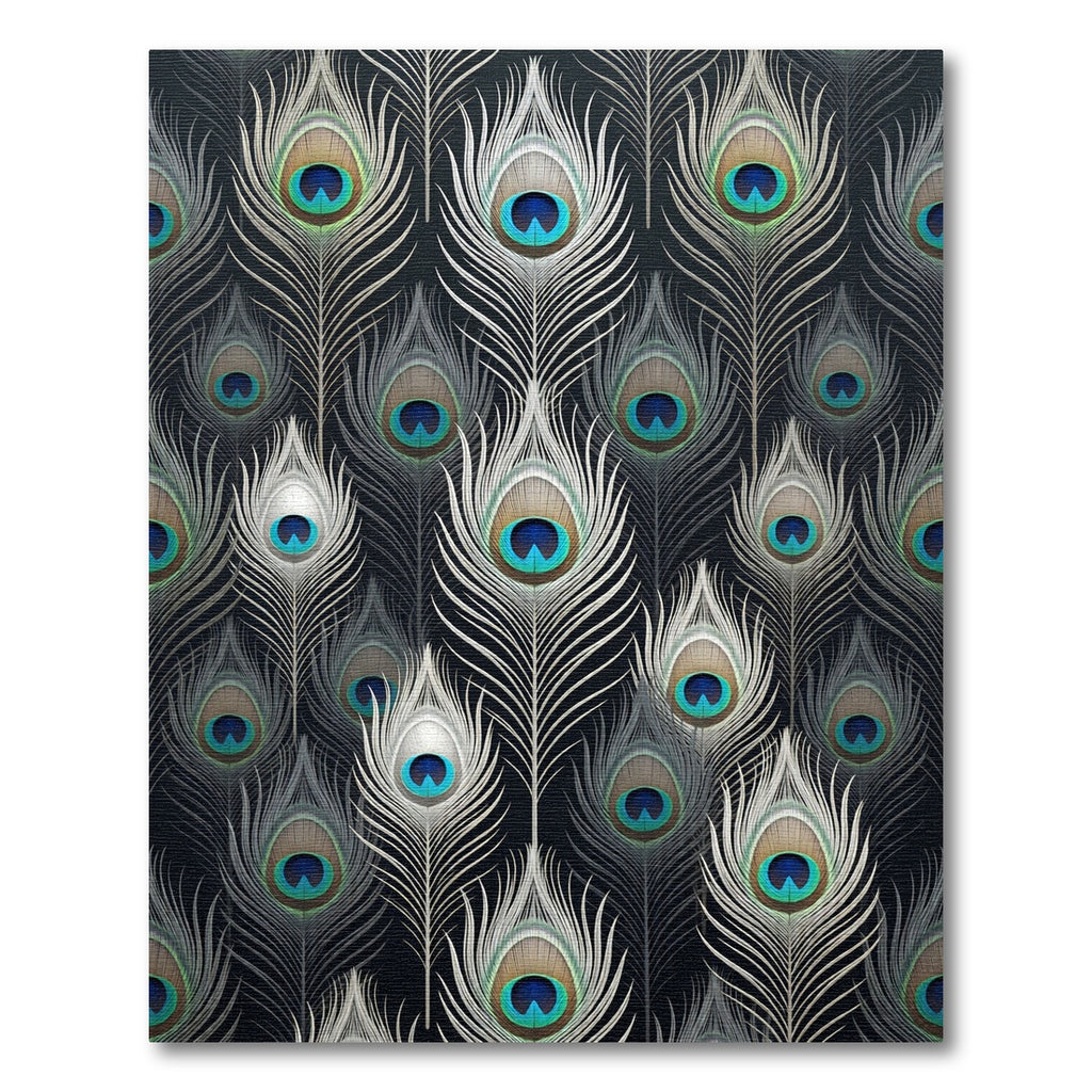 Elegant Peacock Feather Teal Eye Rug