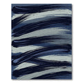Deep Navy Blue Brush Stroke Rug