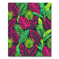 Vibrant Neon Tropical Palm Leaf Rug