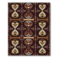Earthy Brown Geometric Tribal Hourglass Rug