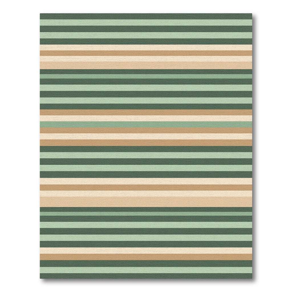 Sage and Tan Horizontal Striped Rug