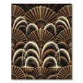 Art Deco Gold Fountain Splash Rug