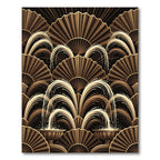 Art Deco Gold Fountain Splash Rug