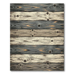 Rustic Gray Wood Grain Plank Rug