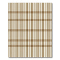 Classic Taupe and Cream Grid Plaid Rug