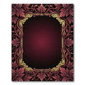 Regal Crimson Floral Border Rug