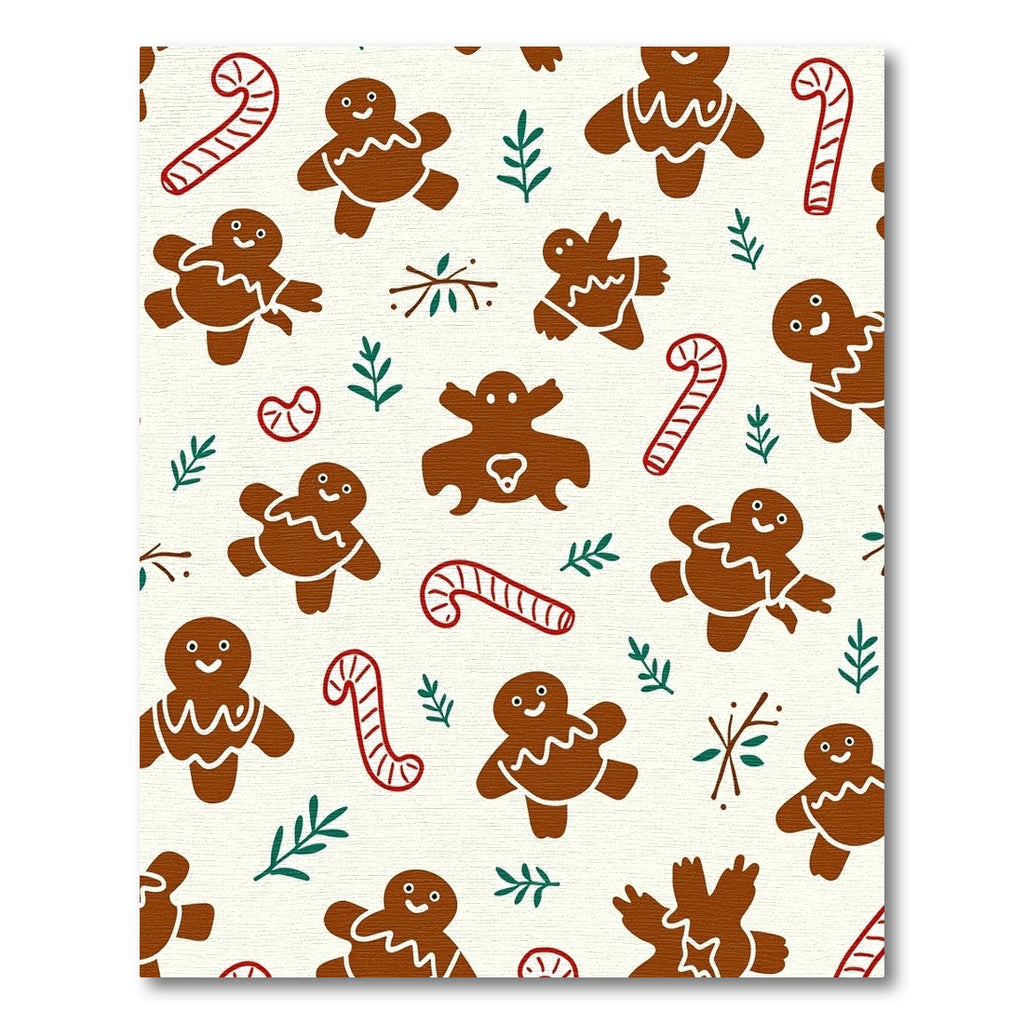 Whimsical Gingerbread Candy Cane Foliage Rug
