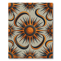 Celestial Sunburst Amber and Charcoal Geometric Rug