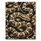 Golden Serpents Entwined Earthy Scales Rug