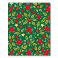 Vibrant Red Poinsettia Star Cluster Rug
