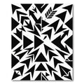 Black Geometric Arrow Composition Rug