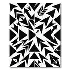 Black Geometric Arrow Composition Rug