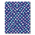 Navy Blue Multi Color Polka Dots Rug