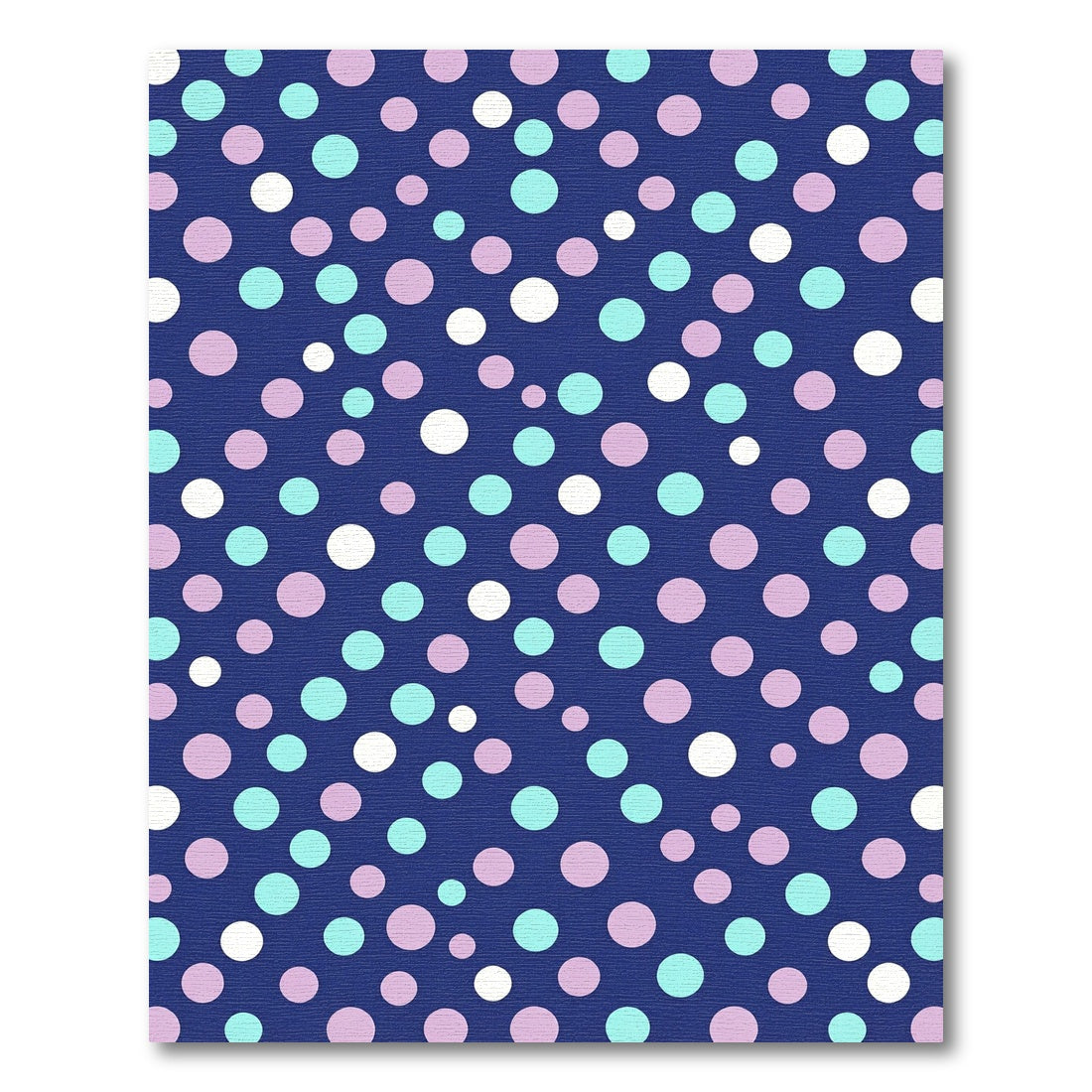 Navy Blue Multi Color Polka Dots Rug