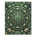 Intricate Sage Green Floral Medallion Rug