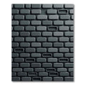 Modern Slate Geometric Rectangular Grid Rug