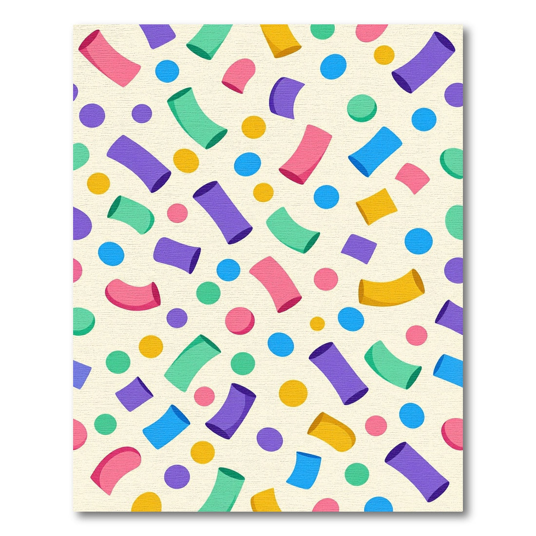 Playful Colorful Confetti Abstract Shape Rug