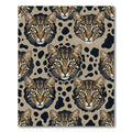 Ocelot Face Animal Spot Spotted Gold Rug