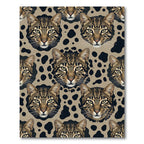 Ocelot Face Animal Spot Spotted Gold Rug