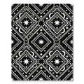 Celestial Black and White Diamond Tapestry Rug