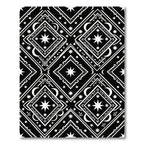 Celestial Black and White Diamond Tapestry Rug