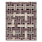 Woven Mauve Cream Stripe Composition Rug