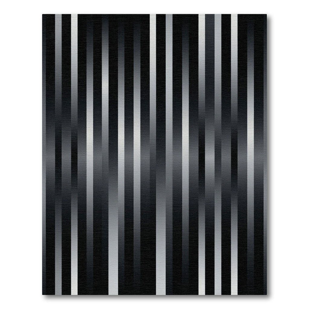 Dark Chrome Vertical Stripe Transition Rug