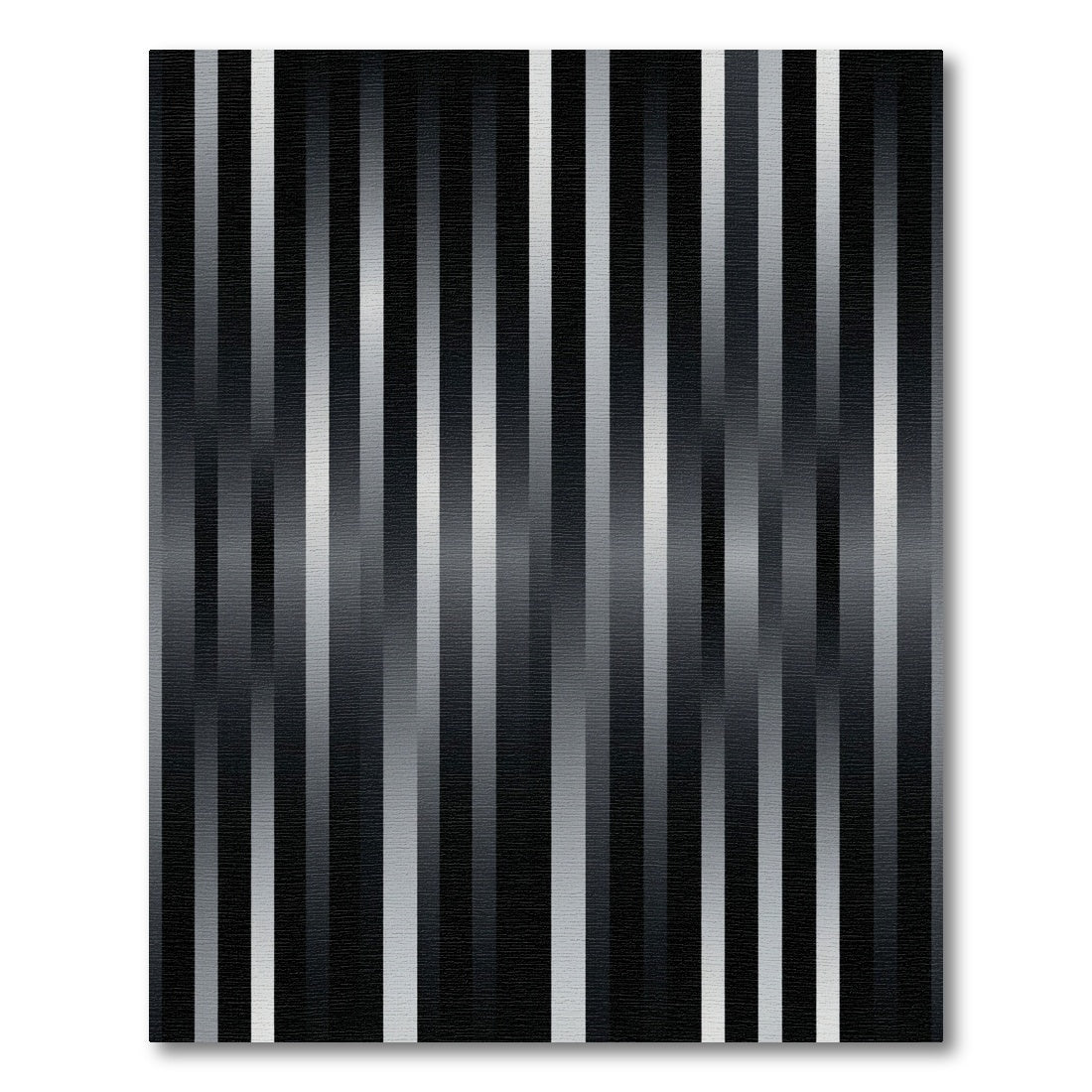 Dark Chrome Vertical Stripe Transition Rug