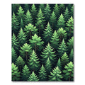 Lush Emerald Coniferous Forestscape Rug