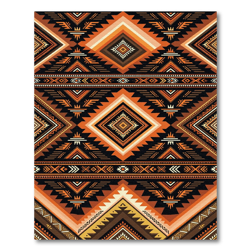 Bold Earthy Geometric Diamond Rug