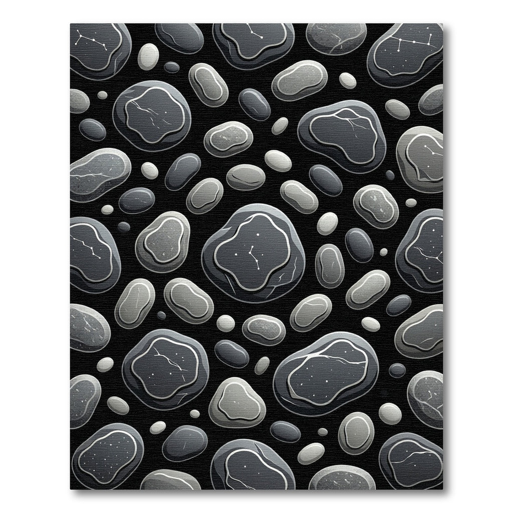 Gray Smooth Pebble Scatter Rug