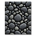 Gray Smooth Pebble Scatter Rug