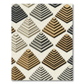 Terracotta Step Pyramid Repeating Arrangement Rug