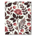 Mauve Rose Botanical Floral Pattern Rug