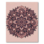 Rose Mandala Medallion Blush Color Rug
