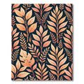 Warm Peach Leafy Branches Rug