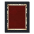 Deep Crimson Bordered Parchment Rug