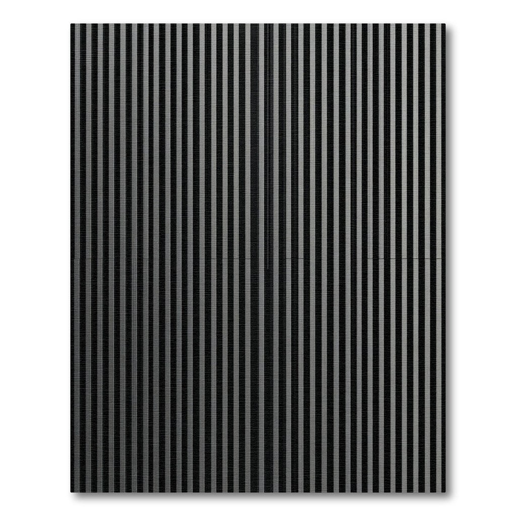 Modern Black Vertical Stripe Rug