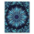 Emerald Shards Paisley Mandala Rug