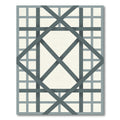 Modern Gray Diamond Intersecting Grid Rug