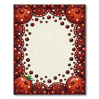 Playful Red Tomato Polka Dot Border Rug