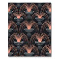 Elegant Peach Fountain Cascade Art Rug