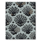 Gray Coral Branch All Over Rug
