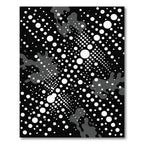 Black White Polka Dot Splash Rug