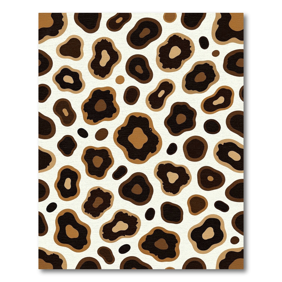 Modern Caramel and Espresso Leopard Spot Rug