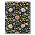 Vintage Daisy Meadow Floral Pattern Rug