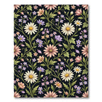 Vintage Daisy Meadow Floral Pattern Rug